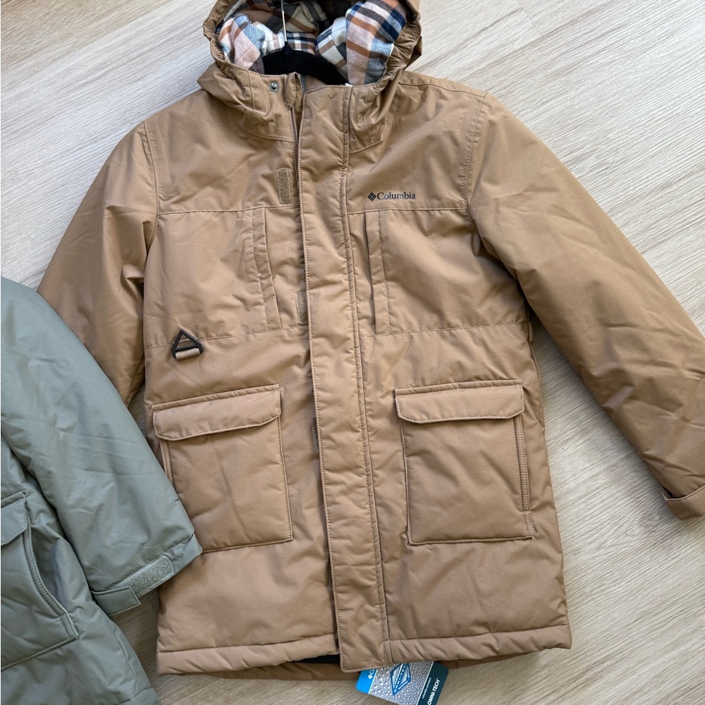 Columbia Kids Mt Adventure Plaid Lined Omni Tech Jacket - Picture 2 of 7